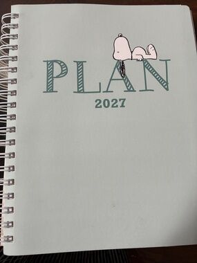 Peanuts 2027 planner with 2 pegs of stickers